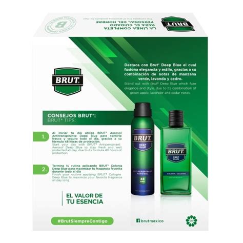 Set Colonia Brut Deep Blue 100 Ml Aerosol Antitranspirante100 Ml