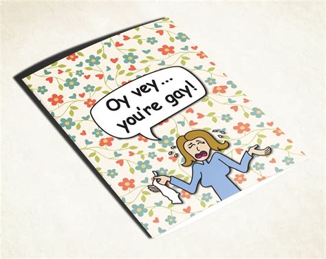 Gay Lesbian Rainbow Lgbt Pride Flag Funny Card Coming Out Gift Etsy