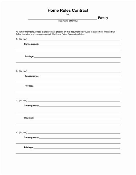 Behavior Contract Printable