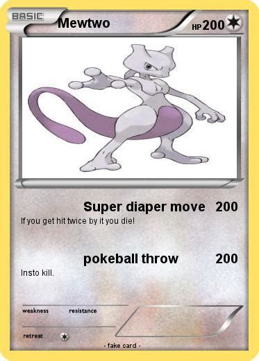 Pokémon Mewtwo 8709 8709 Super Diaper Move My Pokemon Card