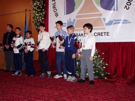 Magnus Carlsen and Ian Nepomniachtchi at the 2002 World Youth Champion ...