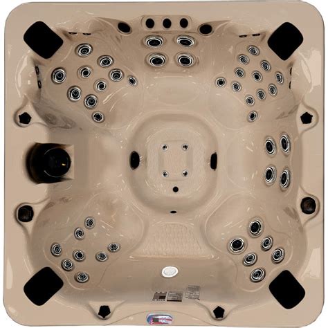 American Spas 7 Person 56 Jet 240 Volt Premium Acrylic Bench Spa Standard Hot Tub With Bluetooth