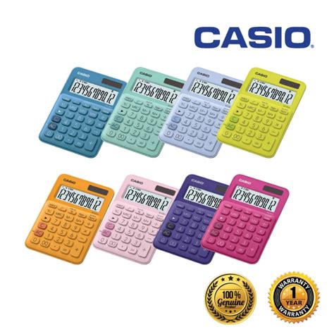 Casio Colourful Calculator 12 Digits Solar And Battery Tax And Time