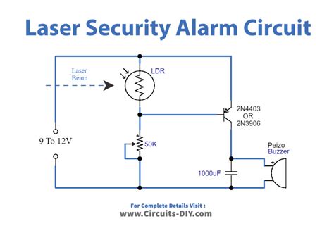 Simple Laser Security Alarm Using LDR