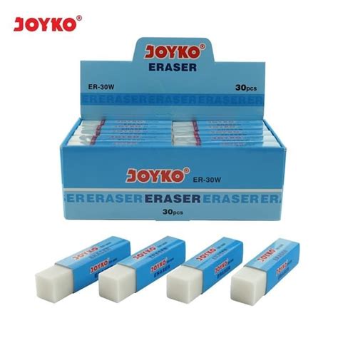 Jual Joyko Eraser Penghapus Pensil ER 30W ER30W Isi 30 Pcs Putih Box