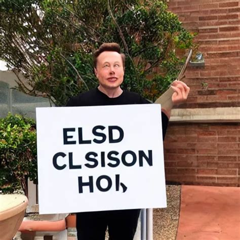 Krea Elon Musk Holding A Sign Saying Closedai