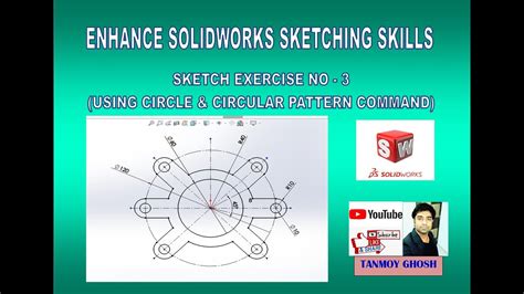 Solidworks Tutorial Sketch Exercise How To Use Circle Circular