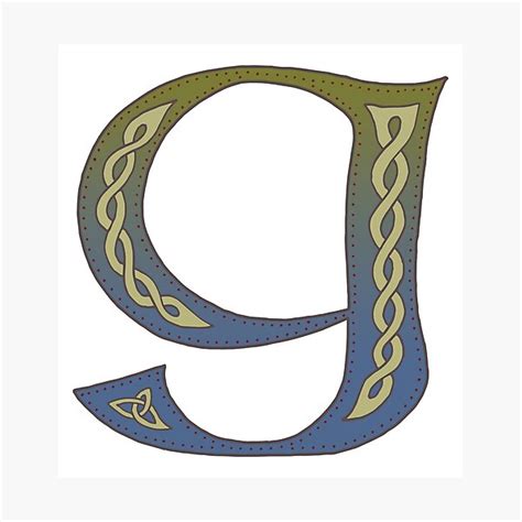 Celtic Knotwork Alphabet Letter G Photographic Print For Sale By