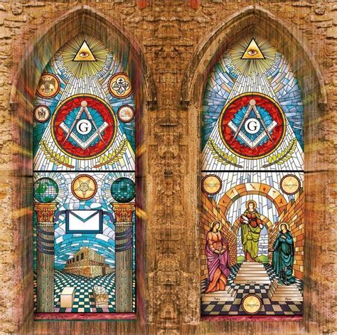 Masonic Stained Glass Freemasonry Masonic Art Masonic