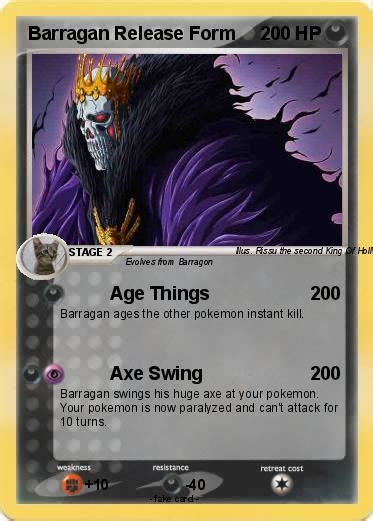 Pokémon Barragan Release Form - Age Things - My Pokemon Card