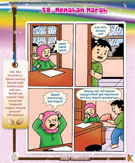 Komik Adab Menahan Marah Komik Anak Buku Anak Dongeng Sebelum Tidur