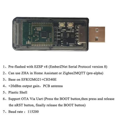ZigBee ZB-GW04 Silicon Labs Mini EFR32MG21, универсальный шлюз с ...