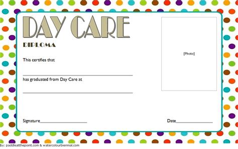 Daycare Diploma Certificate Template 5 | Paddle Templates