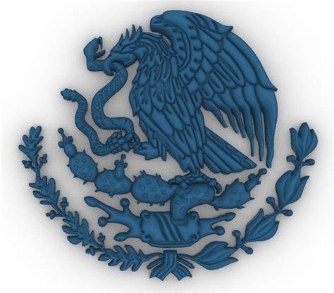 coat  arms mexico escudo de mexico  model  printable cgtrader