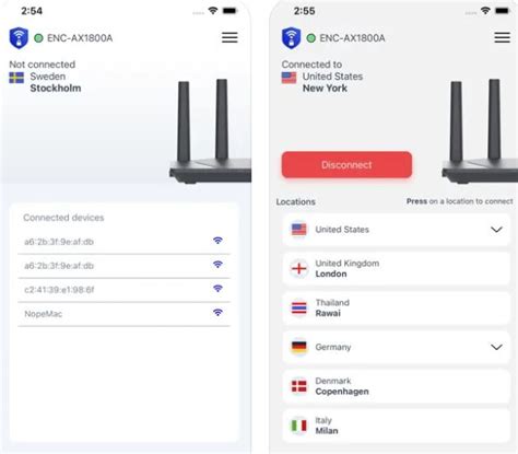 Encrouter ENC AX1800A Encrypted VPN Router With 20 Countries App