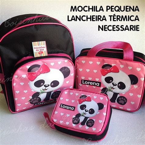 Kit De Mochila Personalizada Lancheira Necessaire Elo