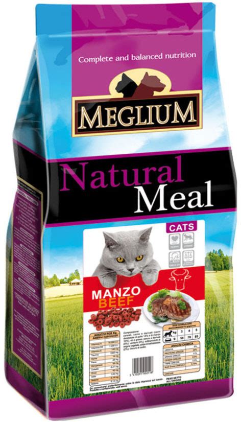 Корм Meglium Natural Meal Beef для кошек, с говядиной, 15 кг — купить в ...