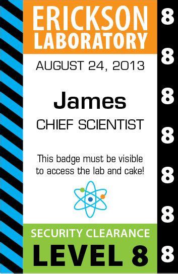 Opt Scientist Badge Printable Science Party Mad Science Party Mad