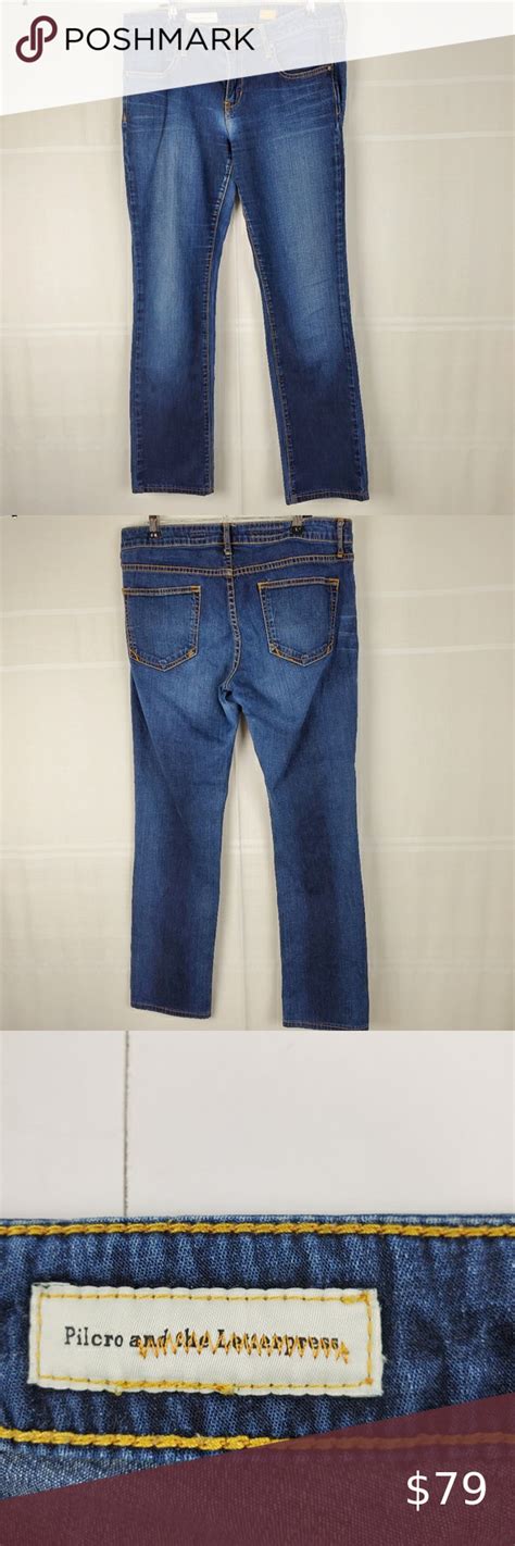 Anthro Pilcro EUC Low Rise Straight Jean Size 28 Anthropologie Jeans