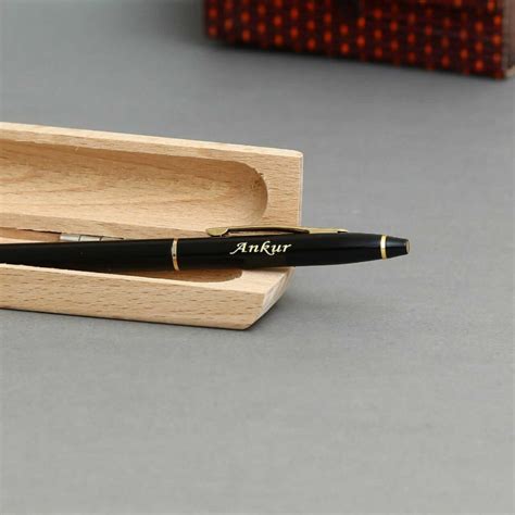 Personalised Engraved Pen In Wooden Box Homafy