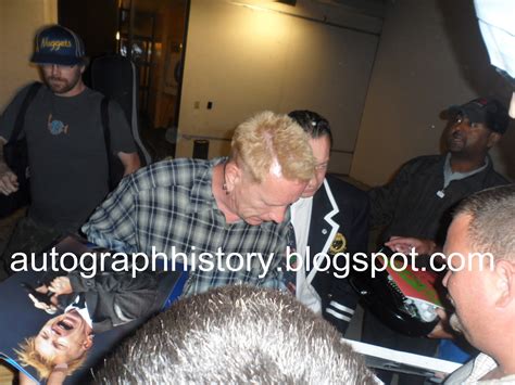 Will The Autograph Guy John Lydon Aka Johnny Rotten Of The Sex Pistols No Autographs