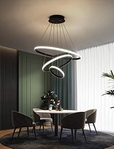 Buy Citra Ring Black Modern Led Chandelier For Dining Living Room