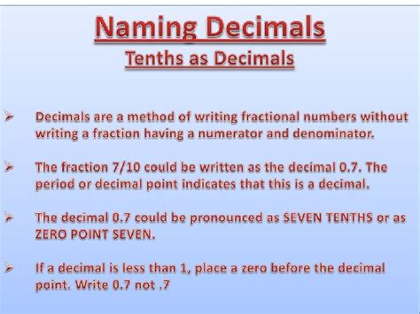 Decimal powerpoint presentation