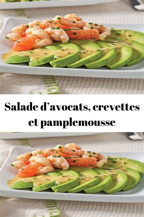 Salade Davocats Crevettes Et Pamplemousse En Salade D Avocat