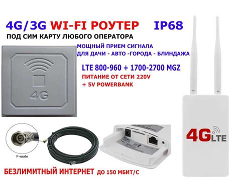 4G+ Роутер-модем Wi-Fi под сим карту> Мощный сигнал Антенн> Усилитель ...