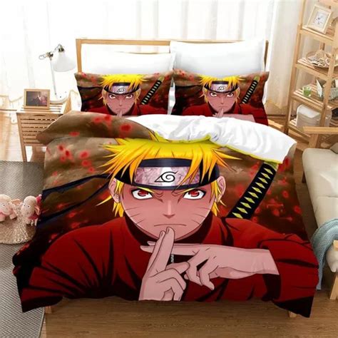 Juego De Fundas De Edred N Para Cama Doble Uzumaki Naruto Meses Sin