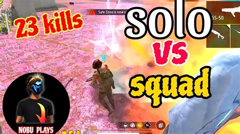 No Gun Skin 😏 Solo Vs Squad Gameplay 23 Kills 🤡 Freefire Solovssquad Freefirehighlights