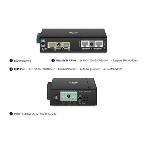 Conversor de medios industrial Gigabit Ethernet 2 x 10/100/1000Base-T ...