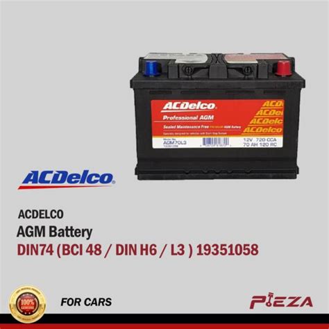 Acdelco Agm Battery Din Bci Din H L Pieza