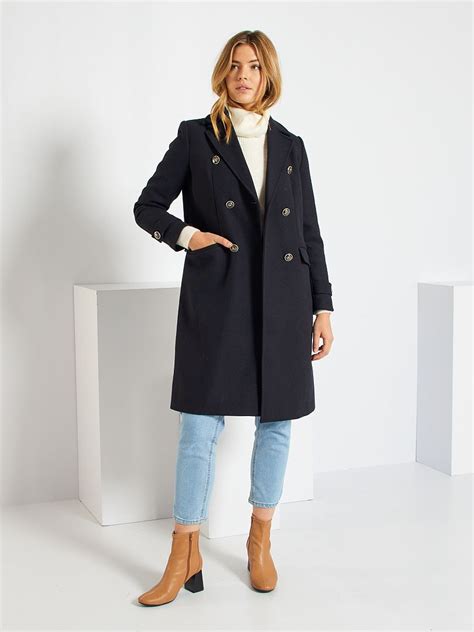 Manteau Long Style Marin Bleu Marine Kiabi 45 00