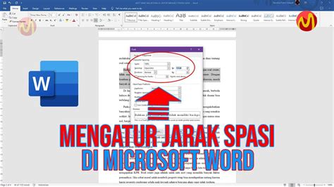 Cara Mengatur Spacing Jarak Antar Baris Di Microsoft Word Youtube