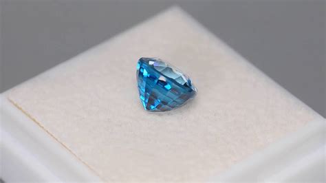 Cts Gorgeous Mm Round Cut Natural Top Carriban Blue Zircon Youtube