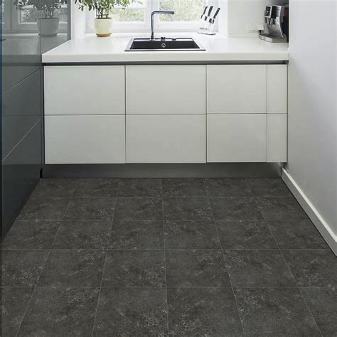 Umiggee Vinyl Floor Tiles 12 X 12 20pcs Cover 20sq Ft Peel And Stick Floor Tile Black