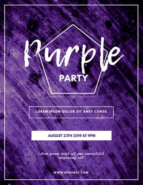 Purple Party Flyer Template Postermywall