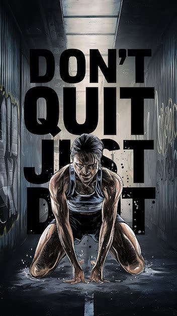 Dont Quit Just Do It Motivational Quotes Illustrationtypography