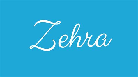 Learn How To Sign The Name Zehra Stylishly In Cursive Writing Youtube