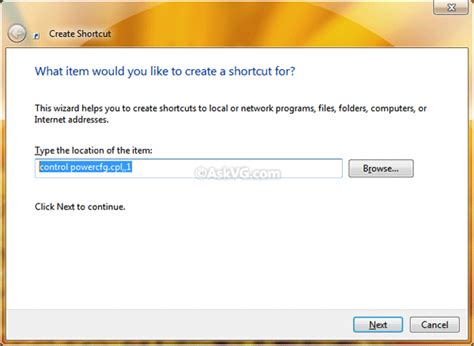 Create Direct Shortcut For Advanced Power Settings” In Windows Vista