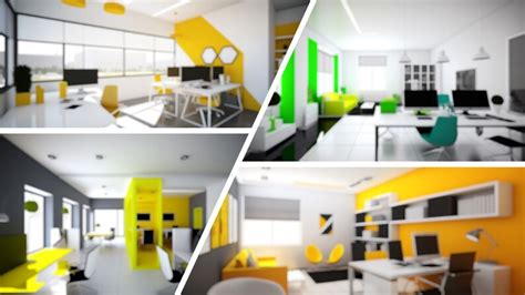 Zoom Office Background Zoom Home Office Background 4 Colorful Modern Offices Blurred - Etsy