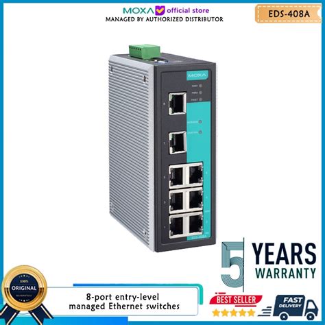 Jual Moxa Eds 408a Managed Ethernet Switch 8 Port Shopee Indonesia