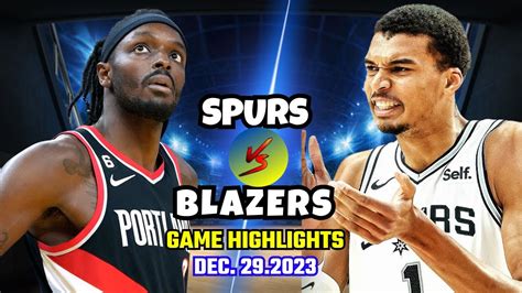 NBA Unbelievable Showdown SPURS Vs TRAIL BLAZERS Full Game