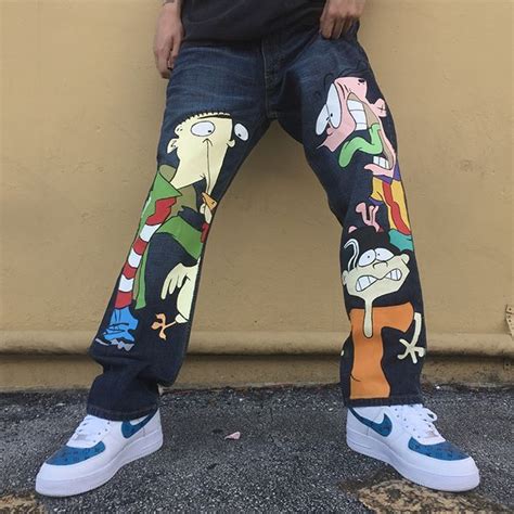 Painted Jeans Painted Clothes Art Clothes Custom Clothes Diy