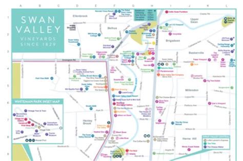 Swan Valley Wineries Map - Perth - Swan Valley