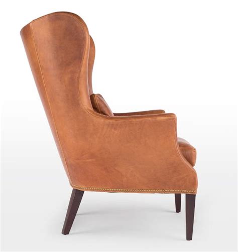 Clinton Modern Wingback Leather Chair Rejuvenation