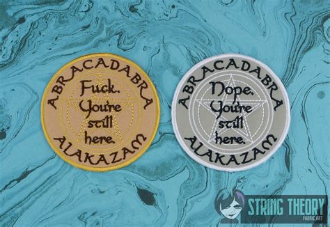 Abracadabra Nope Fuck Youre Still Here String Theory Fabric Art