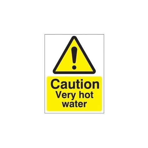 Caution Very Hot Water Sign Signs Identification From PARRS UK