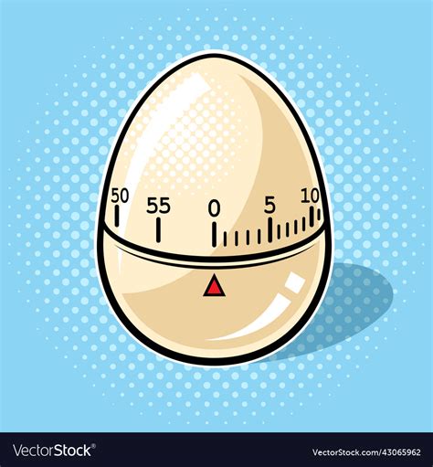 Egg Timer Comic Book Pop Art Royalty Free Vector Image